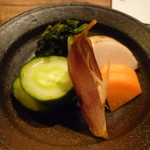 とく山 - ☆香の物もシンプルですが美味しく頂けます（＾ｖ＾）☆