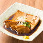 Braised black pork tofu