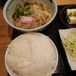 そば元 - 日替り定食（ぶかっけそば、ご飯）