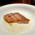 蒼 - さかな人長谷川さん 相模湾甘鯛　蕪のソース。香り高いアマダイ。これもソースが凄すぎた。ミルクを吸って育ったのかと思うような蕪。