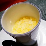 蒼 - 皮ごと食べられるハールリモネのグラニテ。香りも味も濃い。静岡の天ぷら屋さんで頂いて以来、捜しつづけていたレモン♡