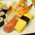 Sushi Shirakawa - ランチにぎり1100円あおさ汁付