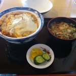 やぶ清 - かつ丼（ミニ蕎麦付き）730円