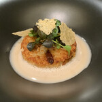 カーサ・デル・チーボ - 伊産フレッシュポルチーニ焼きリゾット　マッシュルームのスーゴ