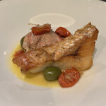 カーサ・デル・チーボ - 八戸産メヌケうろこ焼きとカマのアクアパッツァ