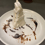 カーサ・デル・チーボ - 栗のセミフレッドのモンテビアンコ　エスプレッソのソース