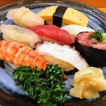 ゆう寿司 - ランチにぎり ¥970（税込）