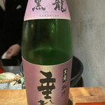 初音鮨 - 濃い味には、黒龍が合います