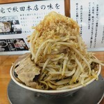 麺屋十郎兵衛 - 煮干十郎（汁なし・全部増し・大盛・横から）