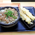 いけこうどん - 肉うどんと大海老