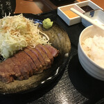 牛かつ冨田 - 牛かつ麦飯セット(130㌘)