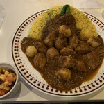 カレーの店 マボロシ - 【2021.1.27】ポーク大辛1100円+大盛り100円+うずら100円