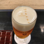 肉匠なか田 - ビールの泡に文字が浮かび上がります！すごーい♡