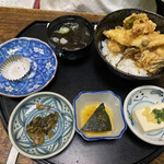 Shunno Aji Itouya - 2021年2月。ミックス天丼定食900円。