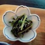 喫茶喫酒 六花 - 干し菜てしらすの炒め物(２月の小鉢)