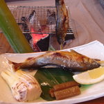 古高山荘　峴山亭 - 鮎の塩焼