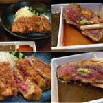 牛かつ おか田 - セット