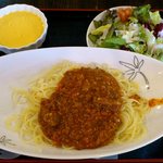 七代目 - 七輪炭火焼肉 やまと ＠板橋本町 ミートソースパスタ 800円
