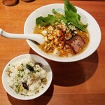 麺屋 六感堂 - おめで鯛 傳傳麺＋真鯛とミックスビーンズのバターライス