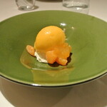 リストランテ カノフィーロ - 丸ごとみかんのソルベ　フロマージュブランとハチミツ