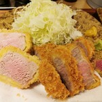 とんかつ けい太 - イベリコ豚とんかつと 六白黒豚フィレカツの食べ比べ膳