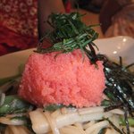 味・ma-ru - 【めんたいガーリックパスタ】明太子のアップ写真・2012年8月某日