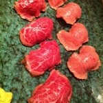 和牛焼肉KIM - 【2012.7.11】イチボとサガリの肉寿司