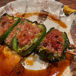 鳥茂 - ピーマン肉詰め