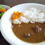 ビアック大盛軒 - 半カレーライスとサラダ！もっと食べたかったなぁ(笑)！