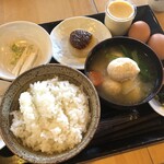 Opponi Tei Kokko - T.K.G鶏汁定食+煮卵+たまごプリン