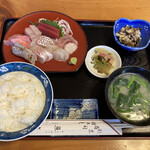 Uoki - ランチ 刺身定食　９４０円　(2021/02)