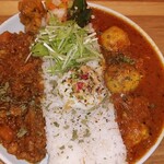 アオヤギ食堂 - あいがけカレー