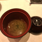 鮓 きずな - 白身魚あら骨、宮城県あおさのり赤出汁