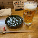 居酒屋山さん - いつもの生ビール