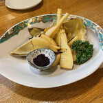 居酒屋山さん - 新タケの炭焼き