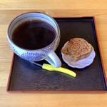 森のハンバーグ工房 ゆみさんち - 食後のコーヒー＆デザート(黒糖蒸しパン)