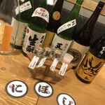 Taisyuu Sakaba Niboshi Shokudou - 日本酒４種飲み比べ