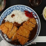 とんかつ宇田川 - ダブルカツカレー(お味噌汁・サラダ付き)