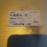 Raamen Kagetsu Arashi - 嵐げんこつらあめん大盛り 食券(2021年2月8日)