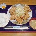 Karaage Semmonten Torikko - 唐揚げ定食（塩）（ライス大盛）