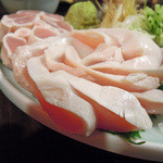 ムネ（手前）、ささみ刺し(12.8ver)