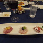 カジュアルフレンチ アミューズ - 2012/8　祝席　　三種オードブル盛り合わせ