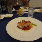 カジュアルフレンチ アミューズ - 2012/8　祝席　鮃と彩り野菜のパイ包み焼き　ﾏﾃﾞｰﾗｿｰｽ