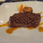 カジュアルフレンチ アミューズ - 2012/8　祝席　霜降りサーロインの網焼き　ｼｮﾛﾝｿｰｽ