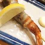 焼き鳥 ばかちん - 豚エビ巻