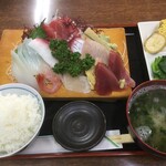 Katsugyo Chibaya - 刺身定食1100円