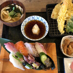 守口 海のや - 寿司・天ぷらセット
