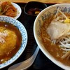 Ajihei - 味噌ラーメン＆ミニ天津飯のセットです。