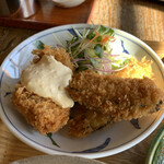 Mrs.ｙ - 白身魚と野菜フライ&オムレツ定食