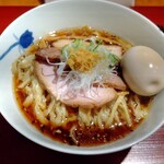 麺 みつヰ - 味玉 100円、生姜そば(中太手もみ麺) 900円 ♪